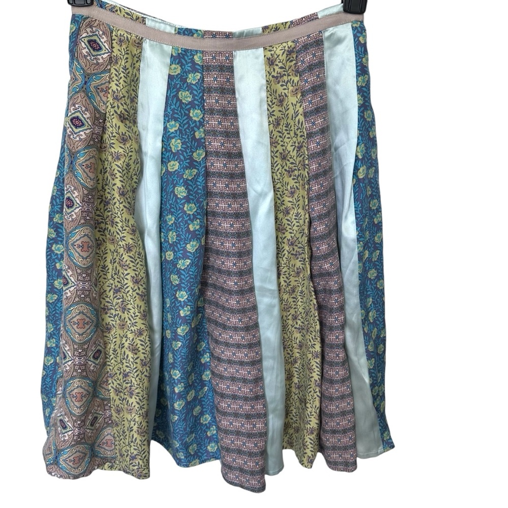 J. Jill 100% Silk Size 2P Bohemian‎ Swing Midi Skirt